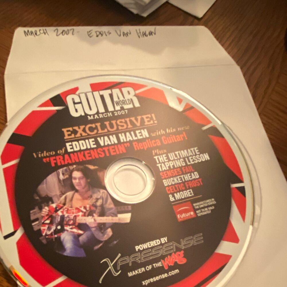 Guitar World March 2007 CD-Rom Eddie Van Halen "Frankenstein" Lesson Buckethead